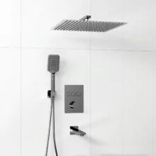 Wasserkraft  A171919 Thermo Встраиваемый комплект для ванны с верхней душевой насадкой, лейкой и изливом  цвет хром