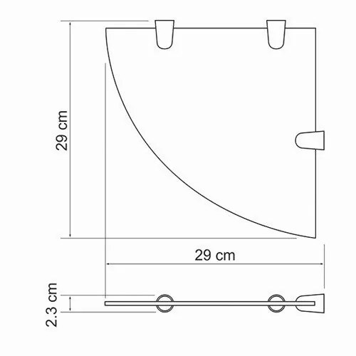 Wasserkraft K-533 Полка  стеклянная угловая — фото №2