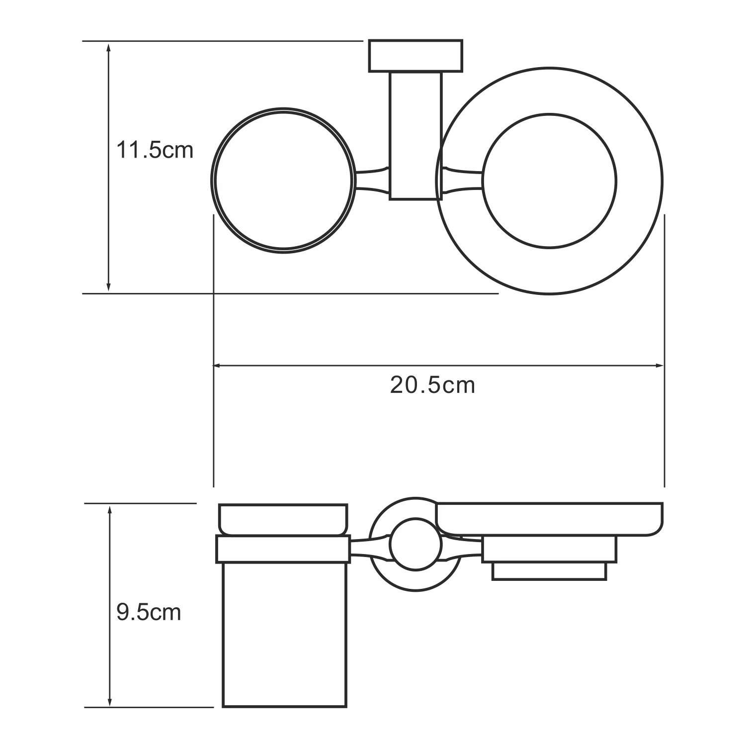 Wasserkraft Donau K-9426 Держатель стакана и мыльницы — фото №2