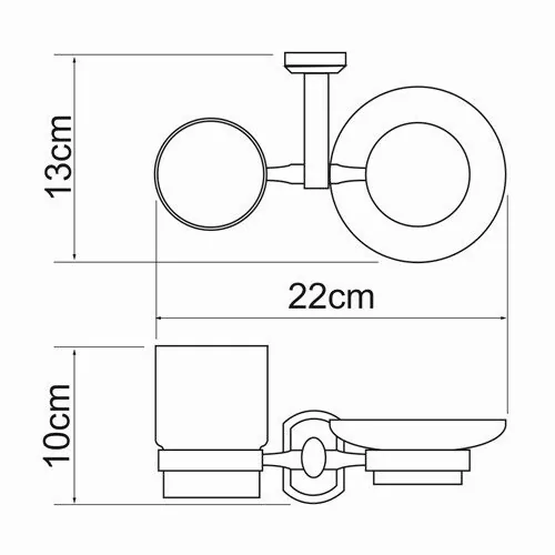 Wasserkraft Oder K-3026 Держатель стакана и мыльницы — фото №2