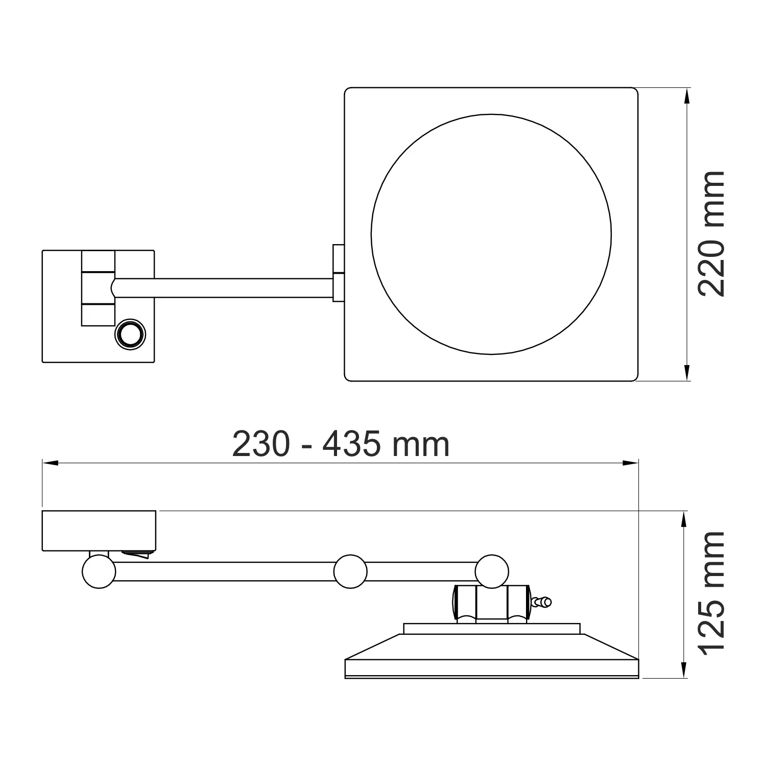 Wasserkraft K-1008 Зеркало с LED-подсветкой, 3-х кратным увеличением — фото №2