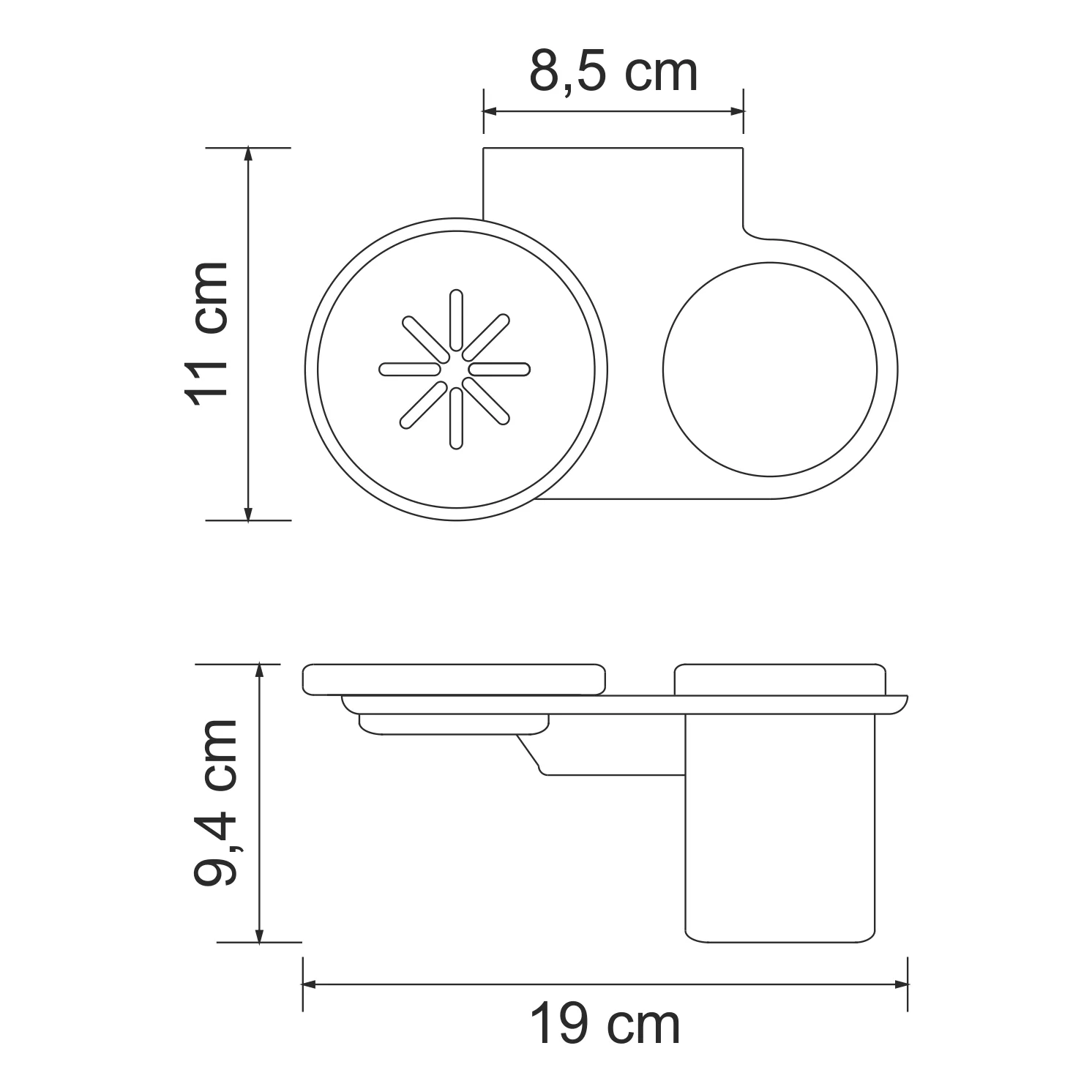 Wasserkraft Kammel K-8326 Держатель стакана и мыльницы — фото №2