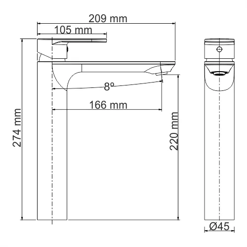 Wasserkraft Mindel 8503H Смеситель для умывальника, цвет белый — фото №2