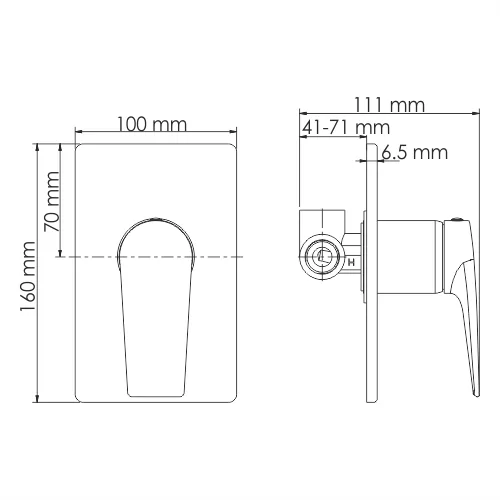 Wasserkraft Glan 6651 Смеситель для душа, цвет черный глянец — фото №2