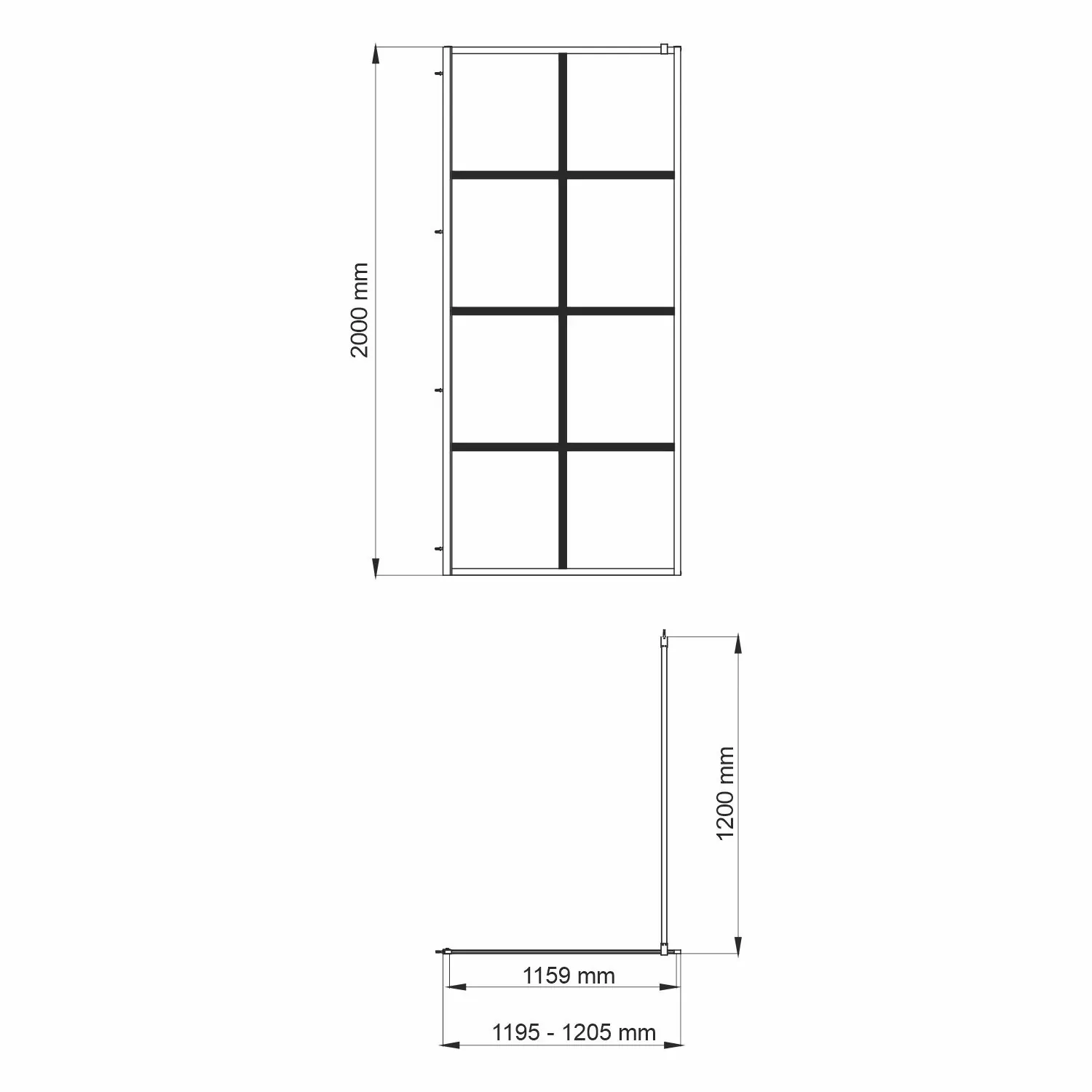 Wasserkraft  Glan 66W40 Душевая перегородка 120 см — фото №1