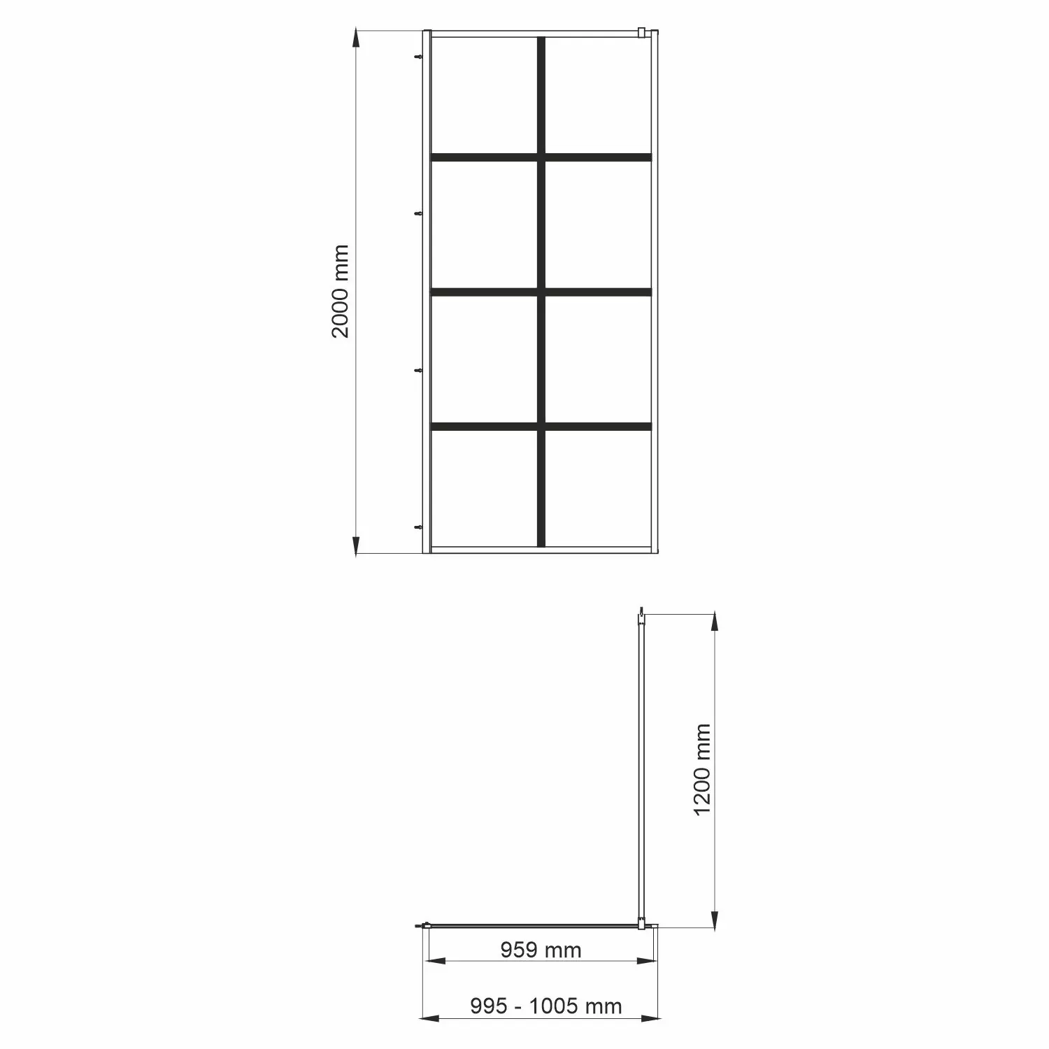 Wasserkraft  Glan 66W44 Душевая перегородка 100 см — фото №1