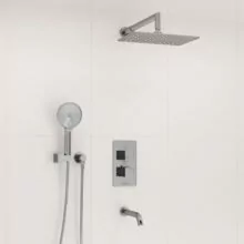 Wasserkraft A171519 Thermo Встраиваемая душевая система для ванны с верхней душевой насадкой, лейкой и изливом цвет хром
