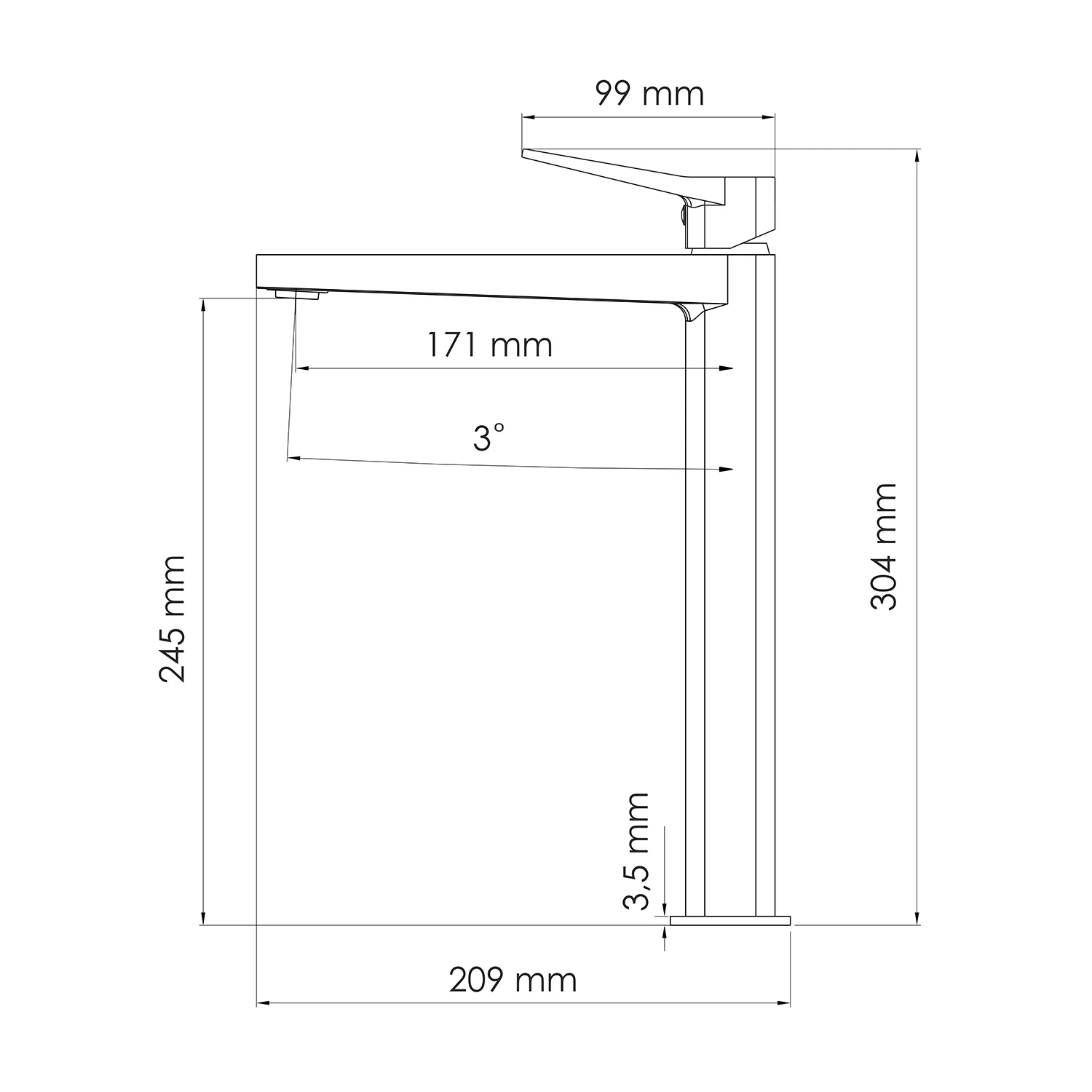 Wasserkraft Aula 1103H Смеситель для раковины хром — фото №2