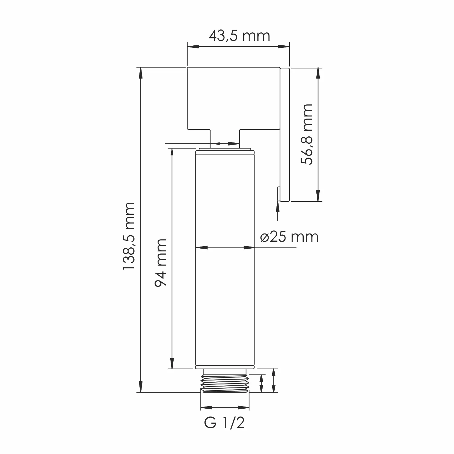Wasserkraft  A7751.290.292.335 Гигиенический душ со смесителем и шлангом розовое золото — фото №5