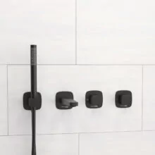Wasserkraft Встраиваемый комплект для ванны с лейкой и изливом A9151.264.315.327.242.217 Черный матовый