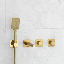 Wasserkraft Встраиваемый комплект для ванны с лейкой и изливом A8251.306.308.285.194.201 матовое золото